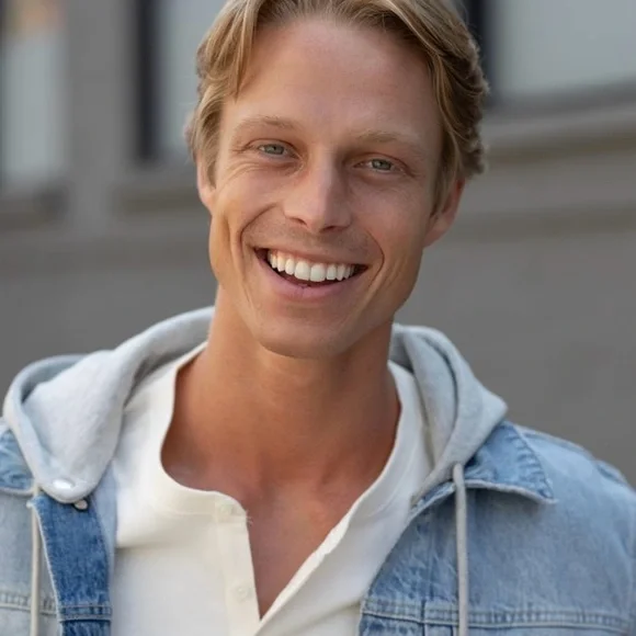 All Saints Denim Jacket with Hoodie - Picture 2 of 5